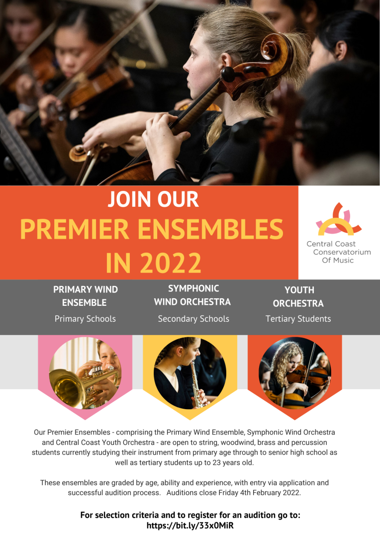 Premier Ensembles 2023 Auditions