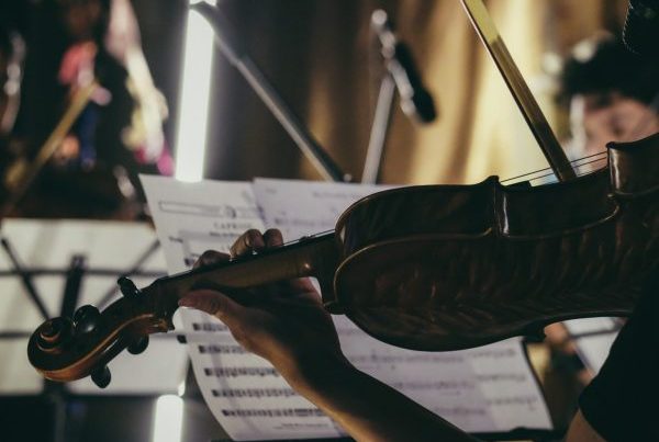 someone playing violins in a string concert